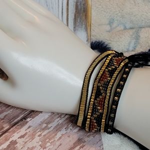 TRADES OF HOPE Handcrafted in India Provence Beaded Adjustable Bracelet NWT